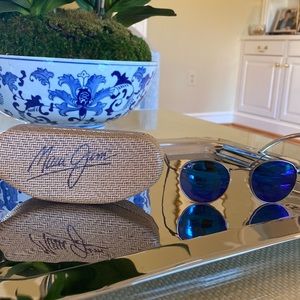 Maui Jim blue reflective lens brand new circular sunglasses